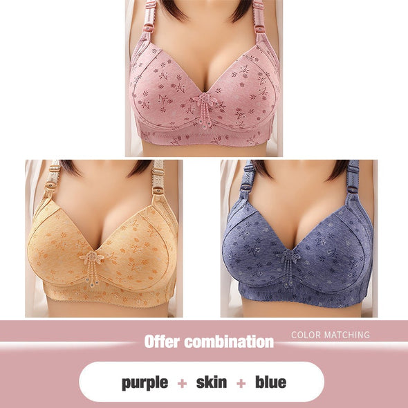 2022 Large size thin underwear anti-sagging bra