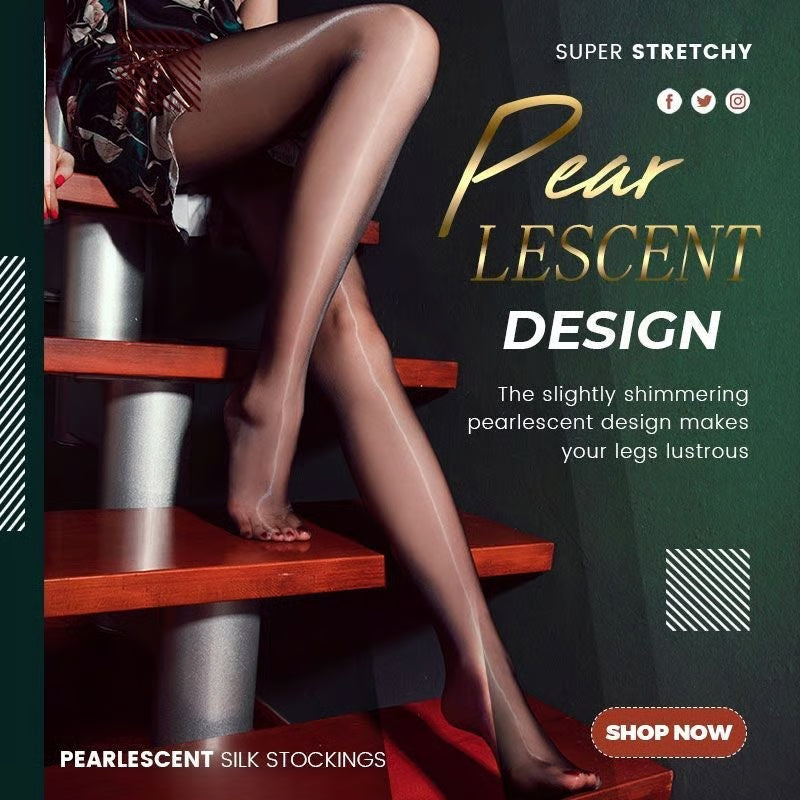 🎁LAST DAY PROMOTION 🔥Pearlescent Silk Stockings Sexy Nylon Pantyhose