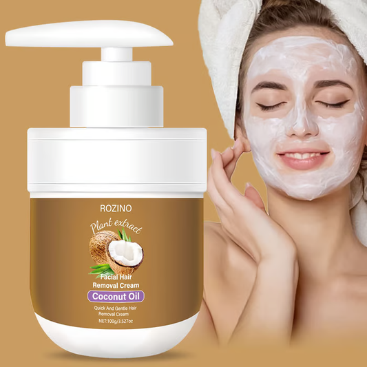 🌹ROZINO Coconut Oil Facial Hair Removal Cream - Gentle Lip Hair Removal